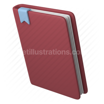 notebook, textbook, book, bookmark, brochure